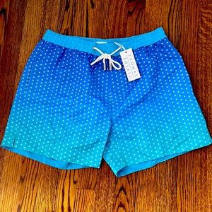 Thomas Royall blue ombré swim shorts NWT